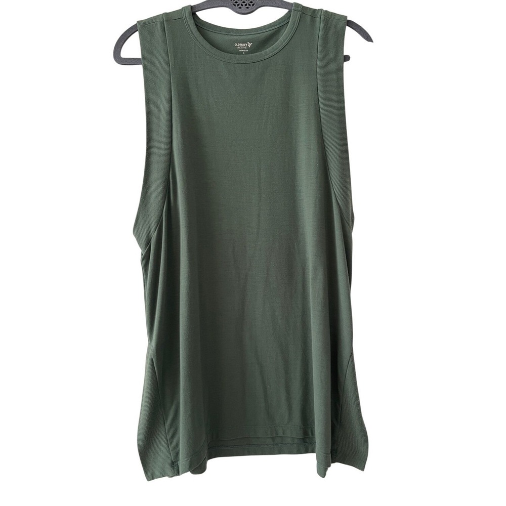 Old Navy Active Ultralite Olive Green Tunic Length Tank Small